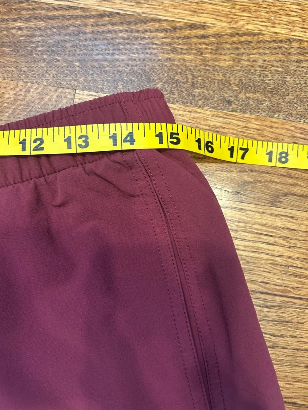 Men's Deep Burgundy Swim & Day-to-Day Shorts with Elastic Waist - Small, NWOT